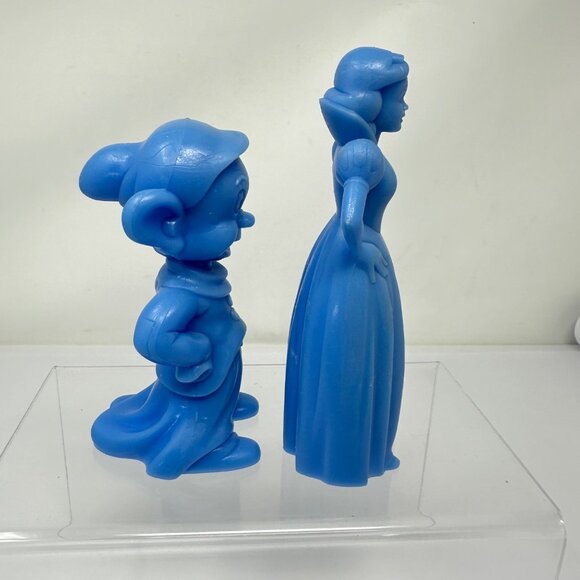 Vintage Marx Disney Snow White and & Dopey Molded Plastic Figurines - Picture 2 of 6
